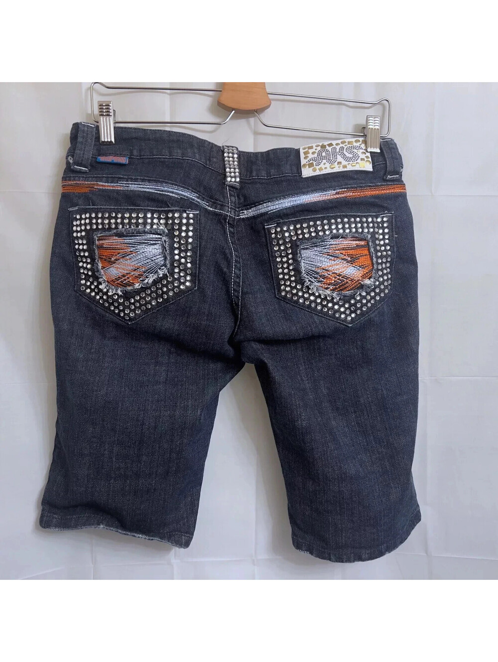 Akademiks Denim Jeans Shorts Women's Size 28 Blue 11/2" Inseam